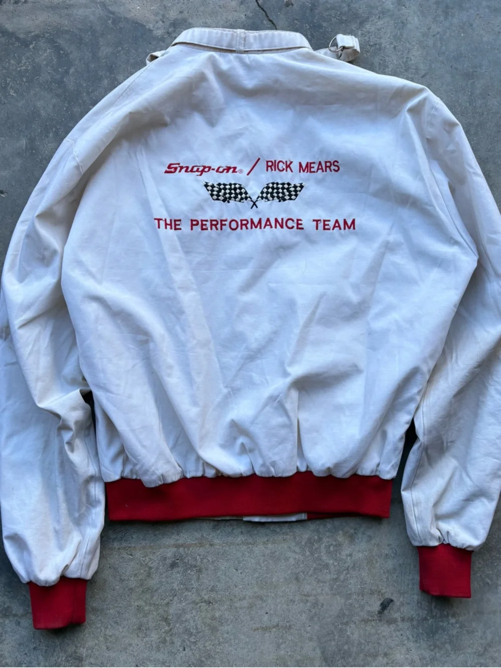 Vintage 1988 Snap-on White & Red Racing Jacket - Rick Mears Indy 500 (off white) - Picture 8 of 8